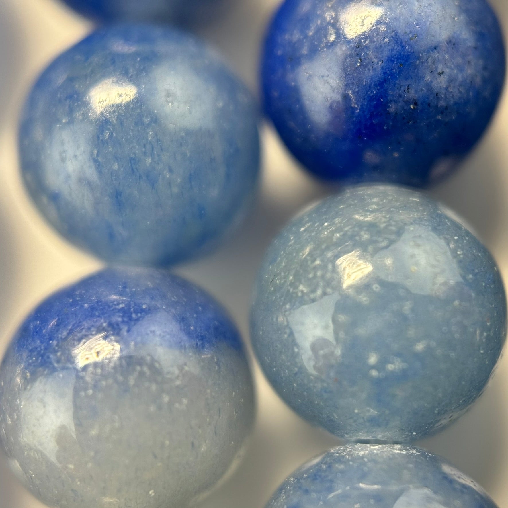 Blue Aventurine  Polished 4-12mm Round Beads
