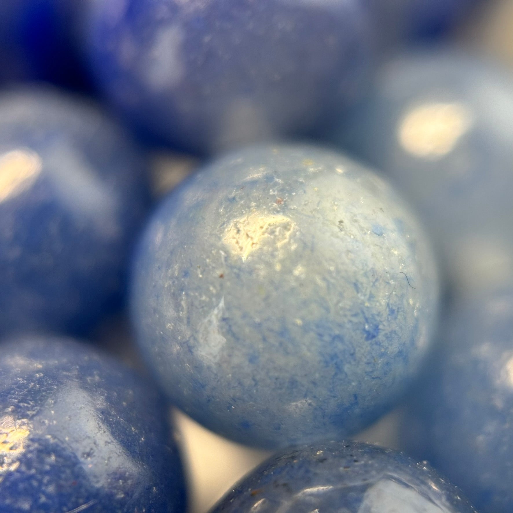 Blue Aventurine  Polished 4-12mm Round Beads