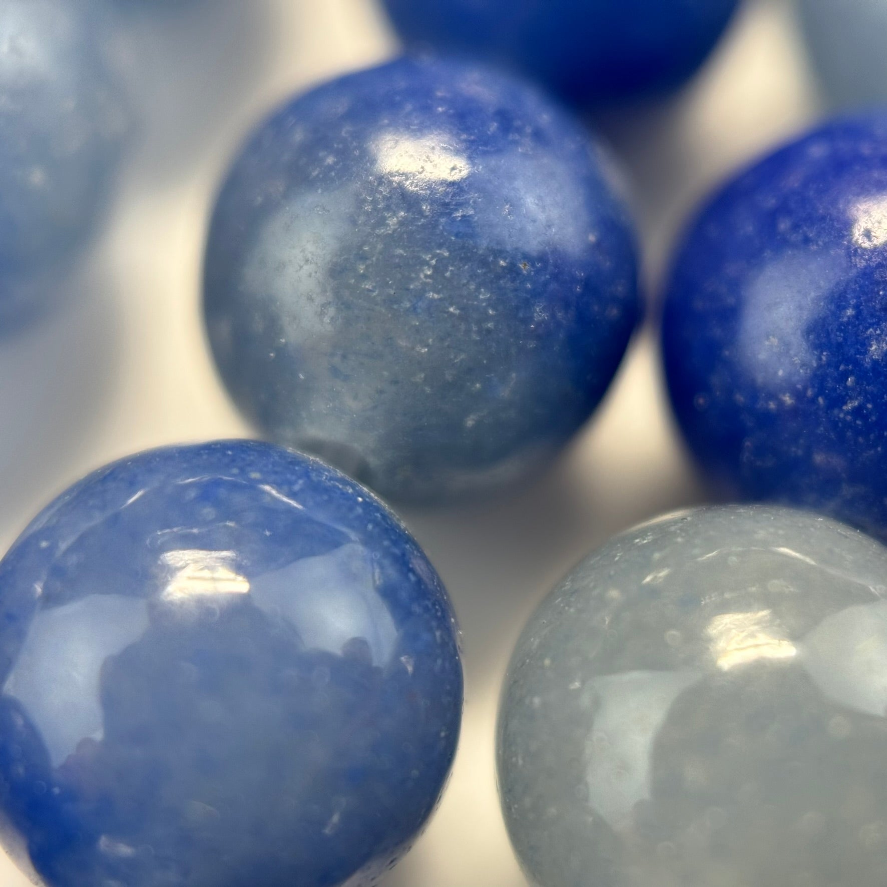 Blue Aventurine  Polished 4-12mm Round Beads