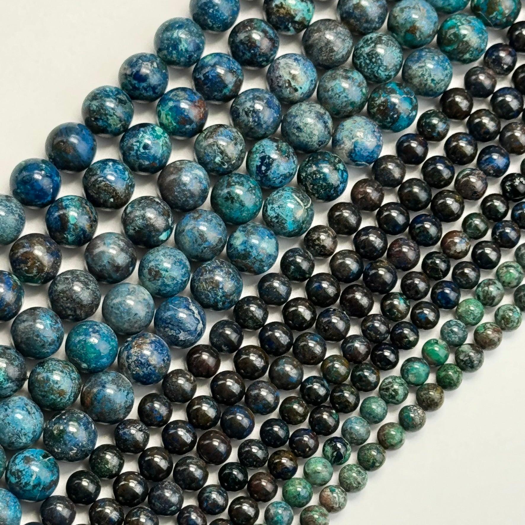 Shattuckite Polished Round Gemstone Beads