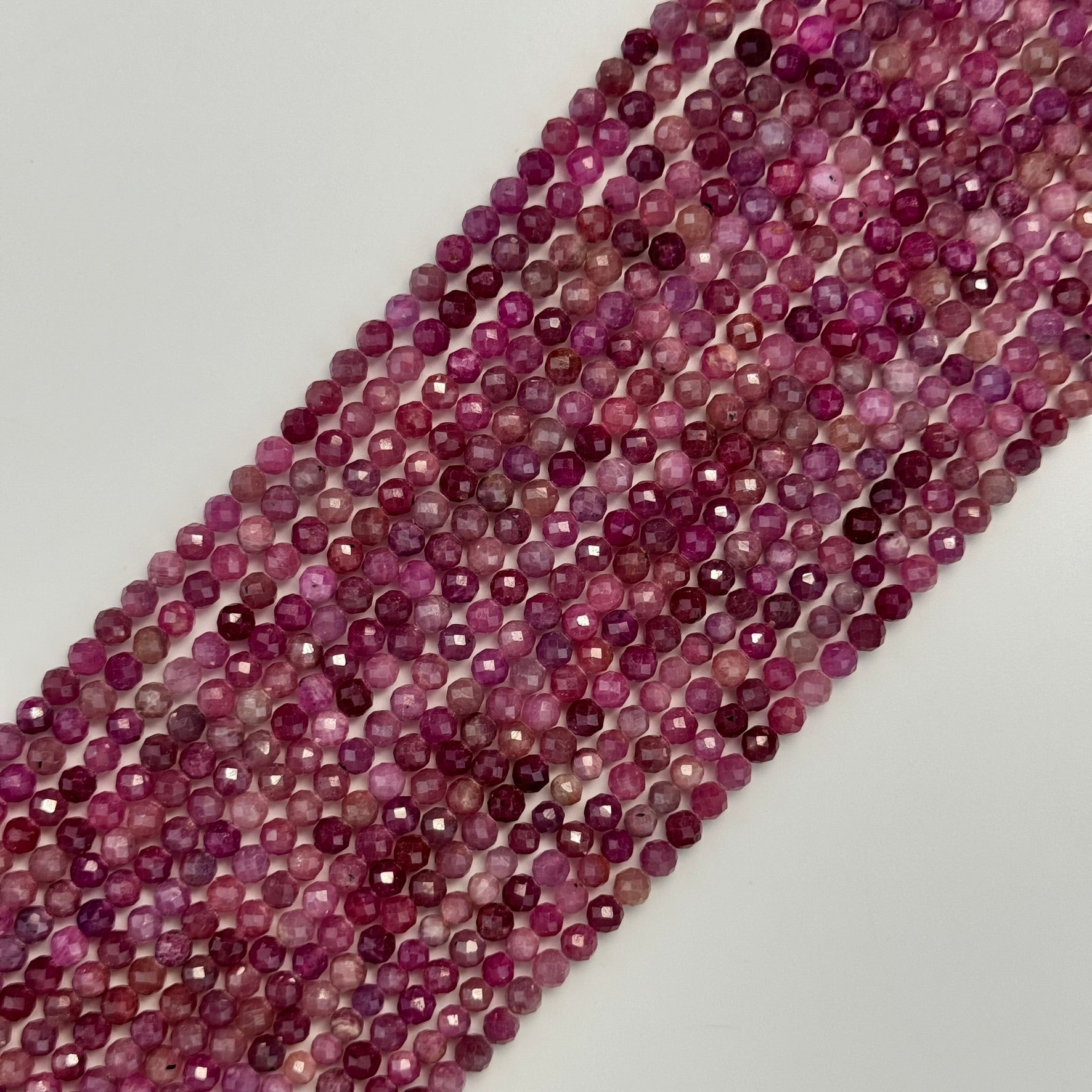 Faceted Ruby Gemstone Beads