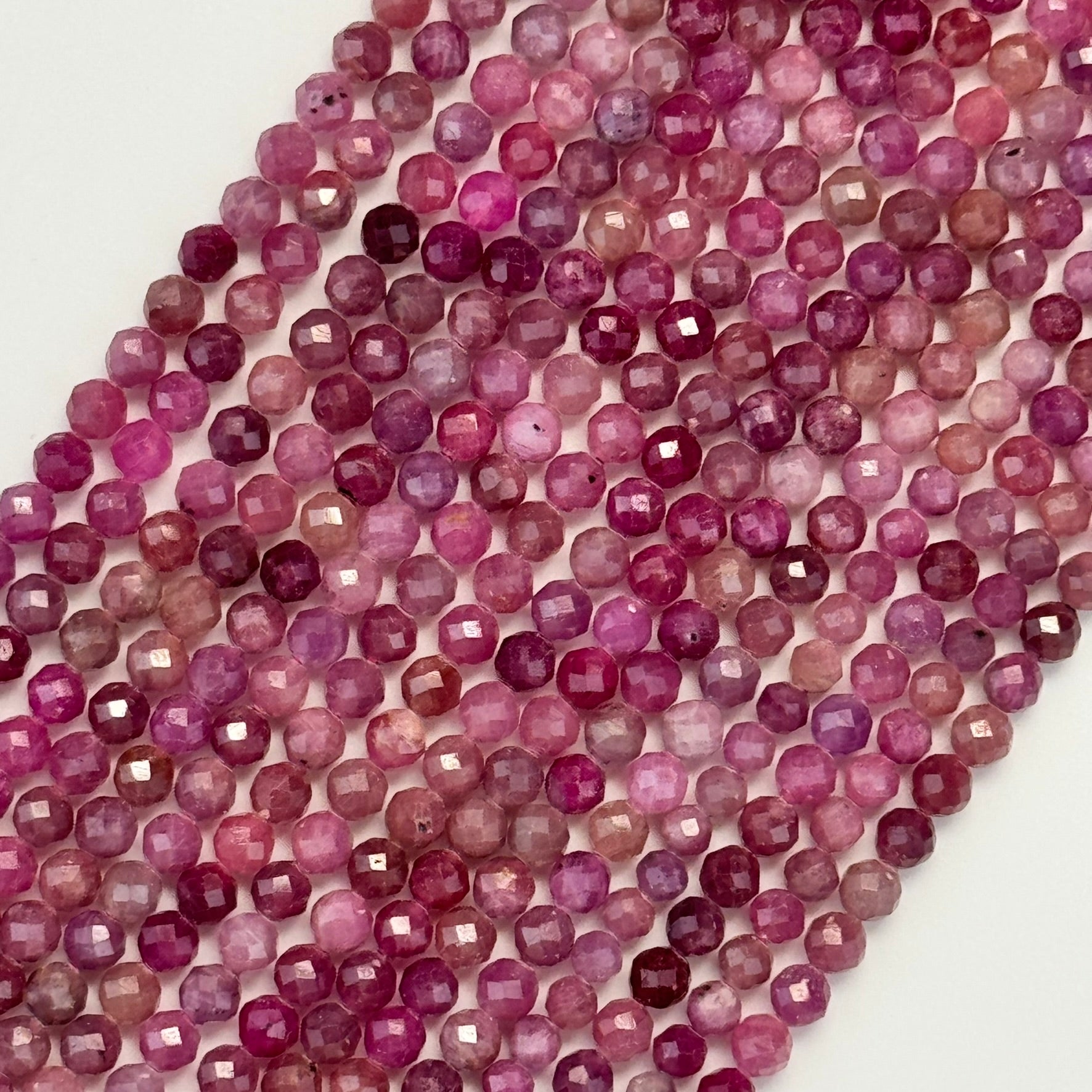 Faceted Ruby Gemstone Beads