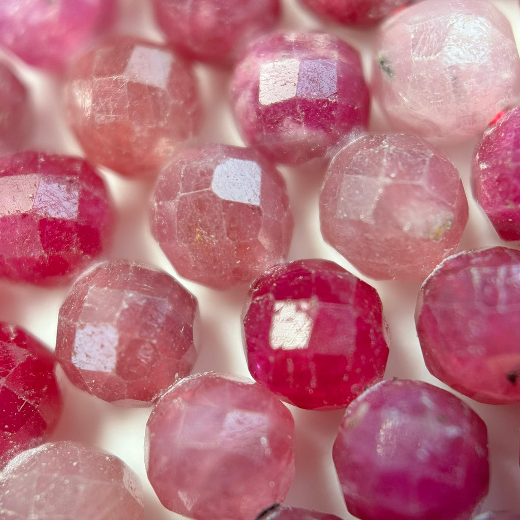 Faceted Ruby Gemstone Beads