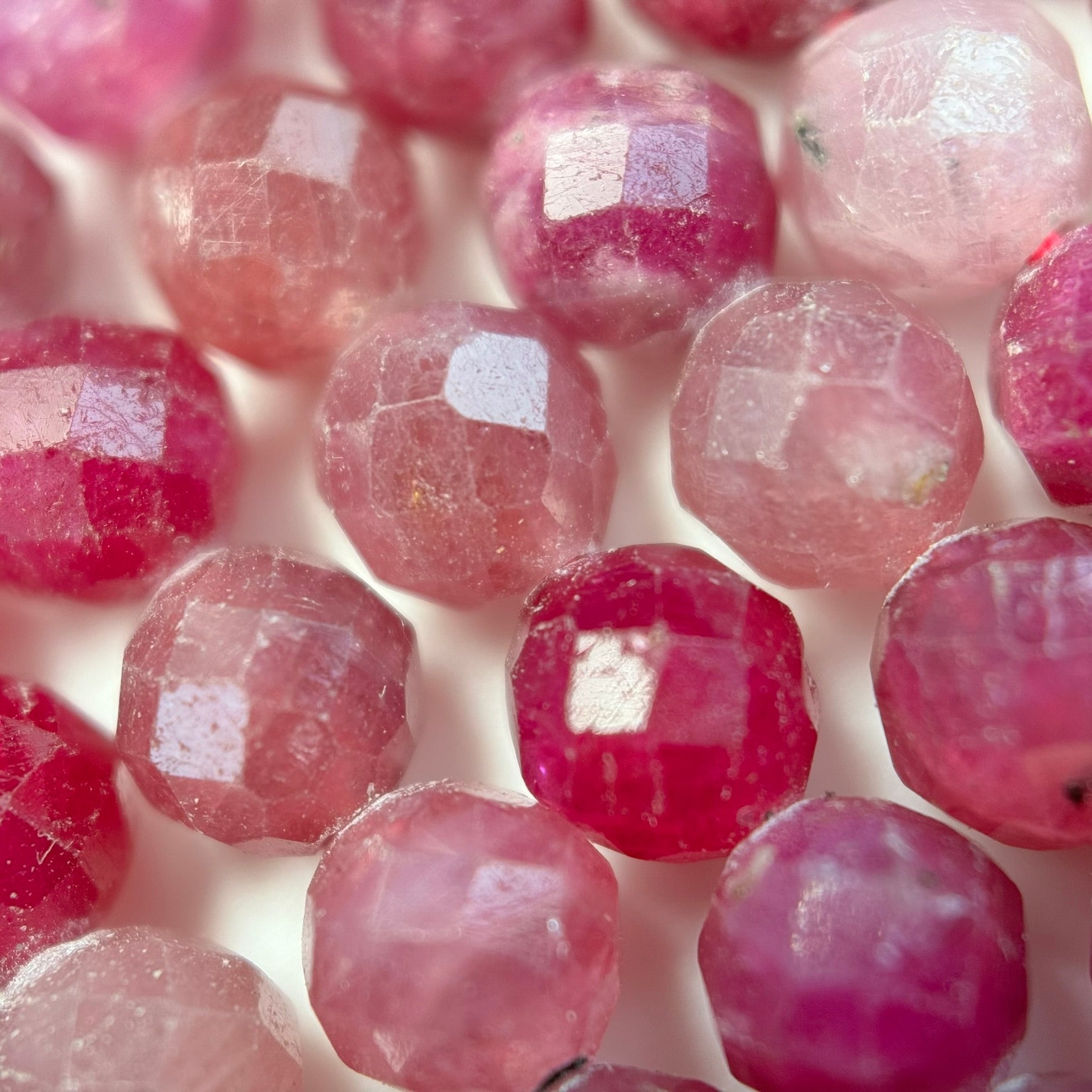 Faceted Ruby Gemstone Beads
