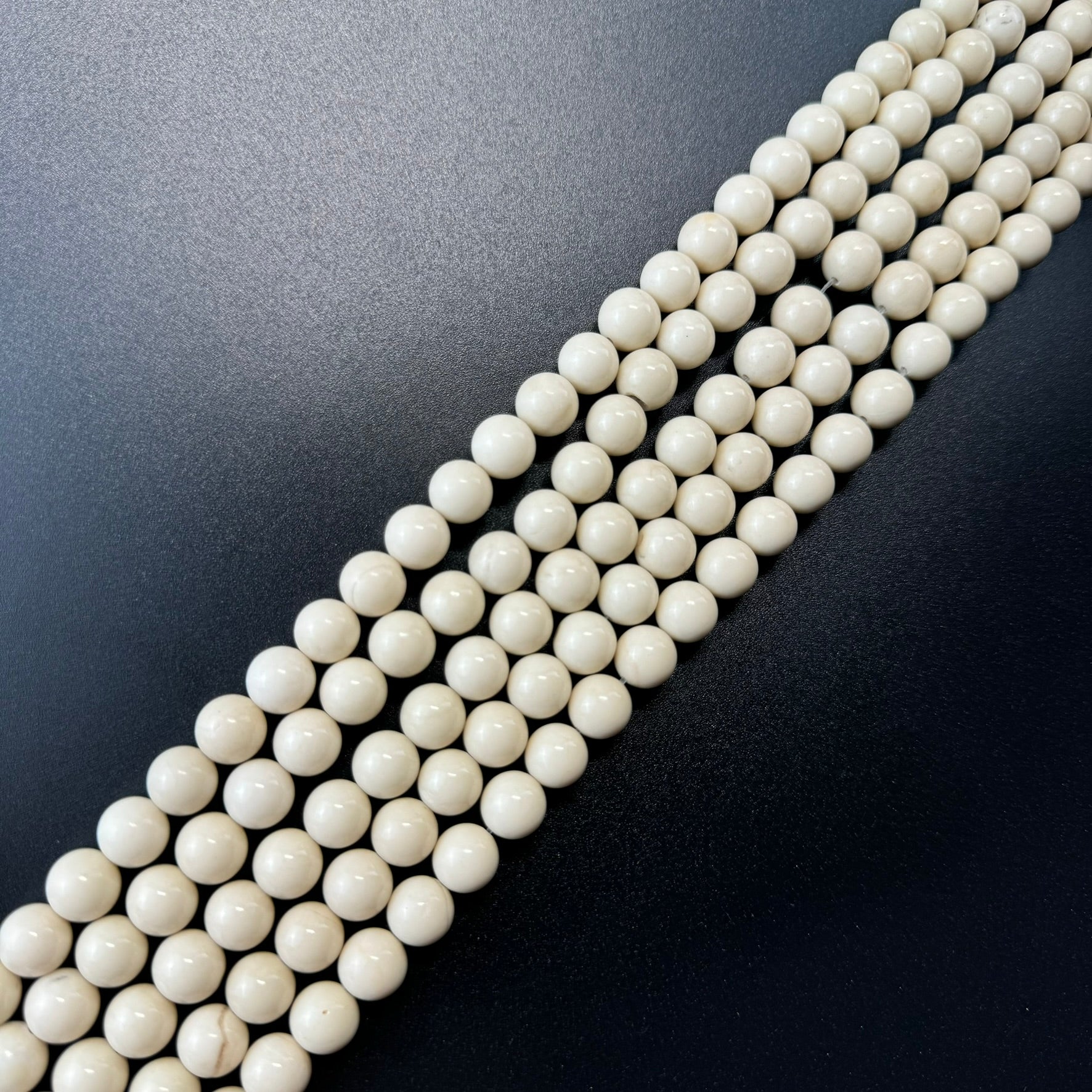 River Rock Polished Round Beads