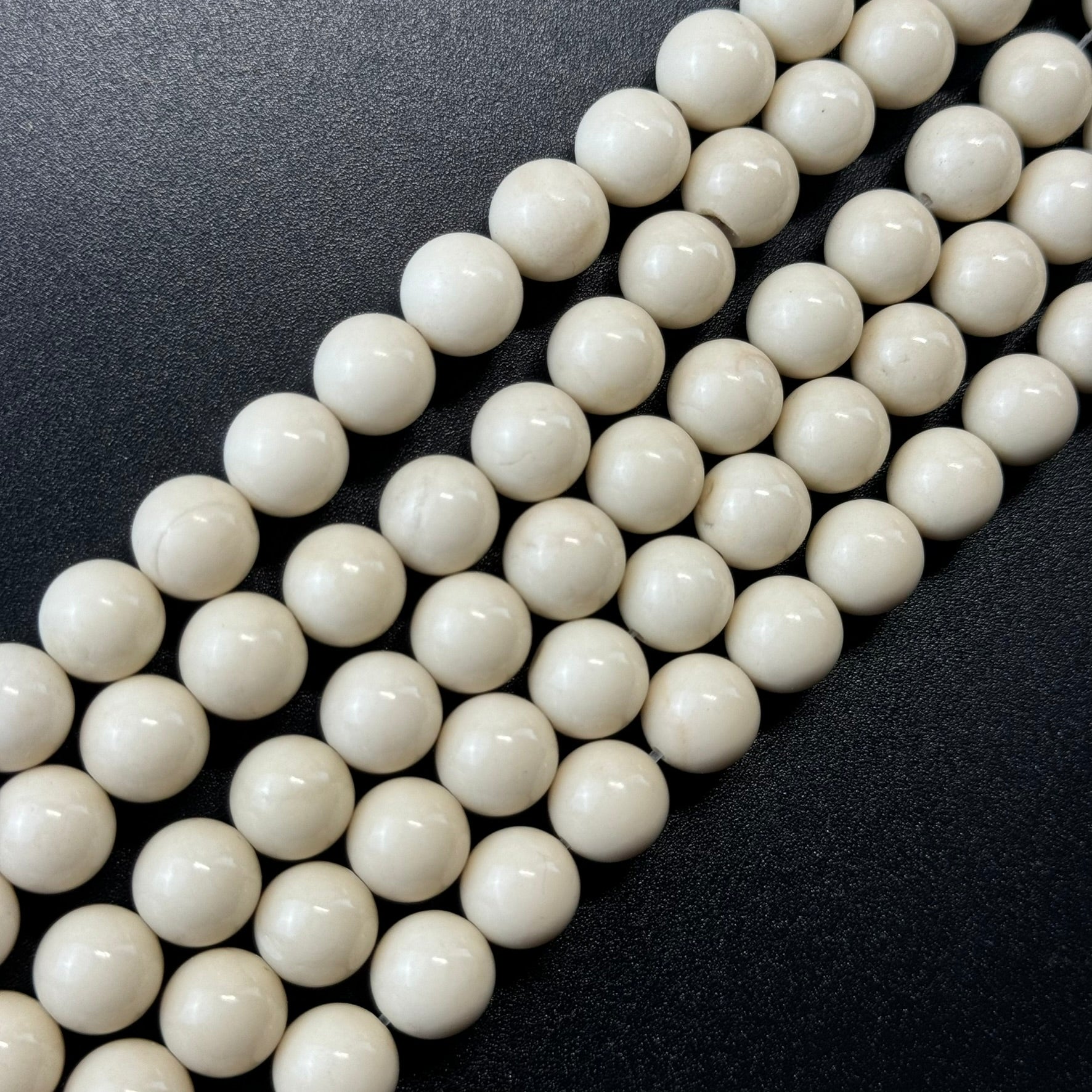 River Rock Polished Round Beads