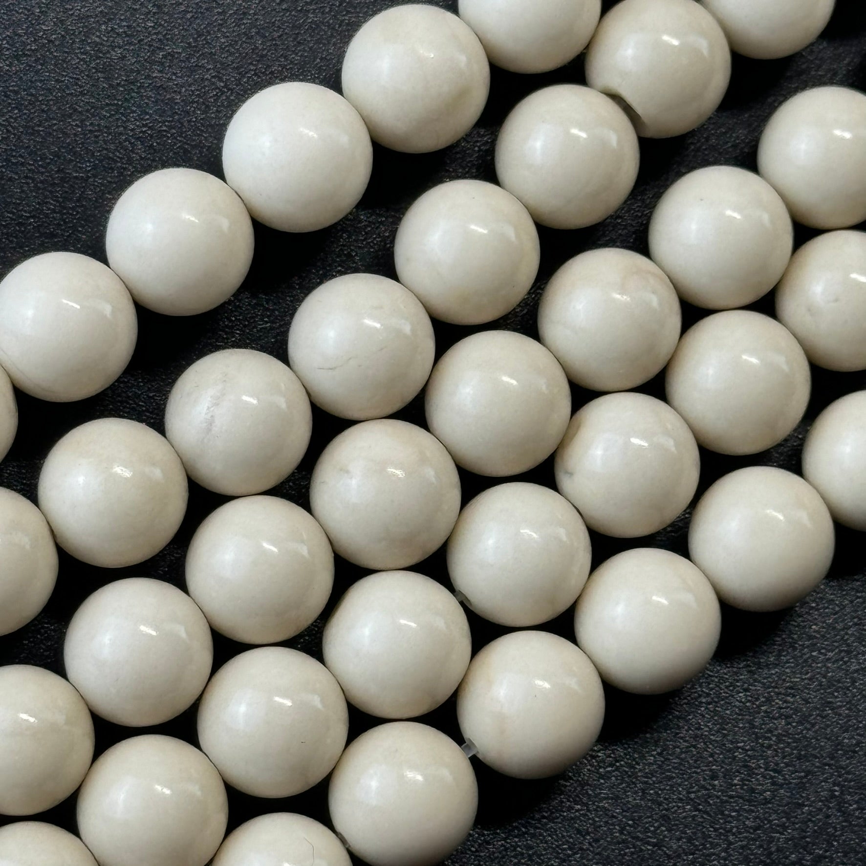 River Rock Polished Round Beads
